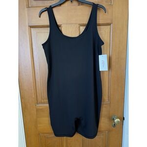 Women's Isabel Maternity Sleeveless Scoop Neck Black Unitard Romper Size L NWT